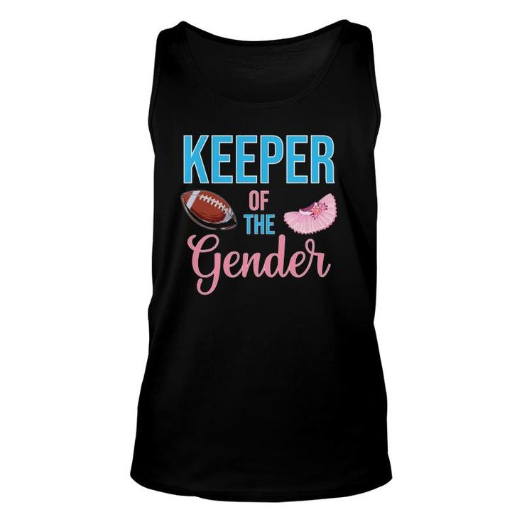 Cute Keeper Of The Gender Touchdowns Reveal For Mom And Dad Unisex Tank Top