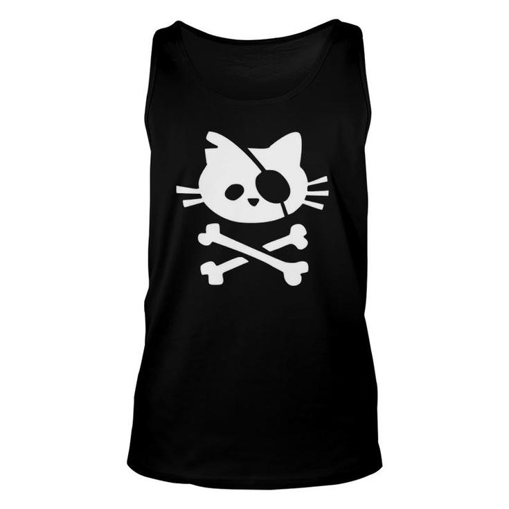 Cute Pirate Cat Pirate Flag Pirate Kitten Unisex Tank Top
