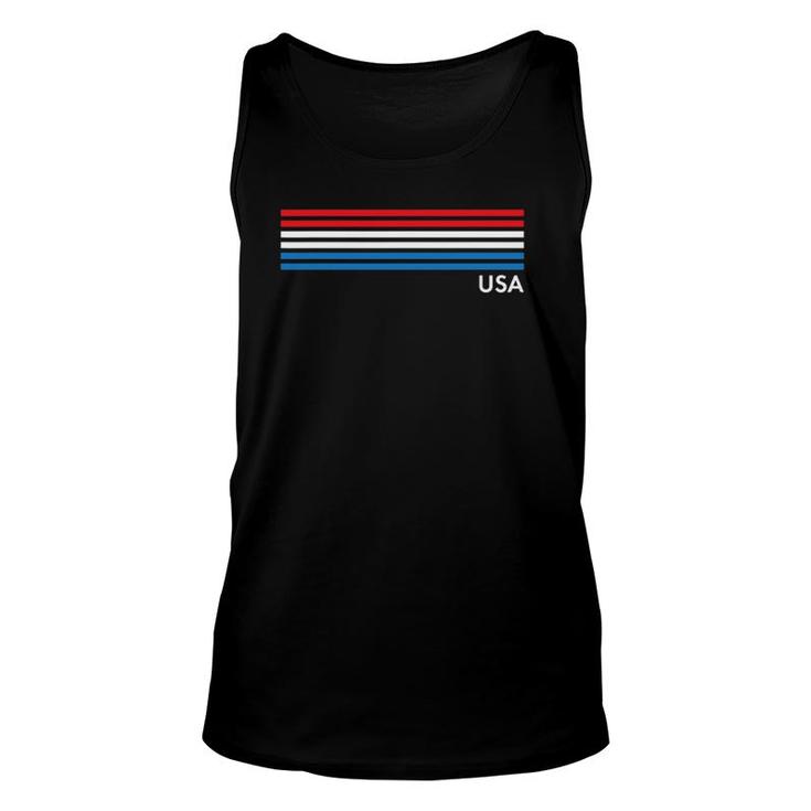 Cute Usa Red Blue Chest Stripe 4Th Of July Top Unisex Tank Top