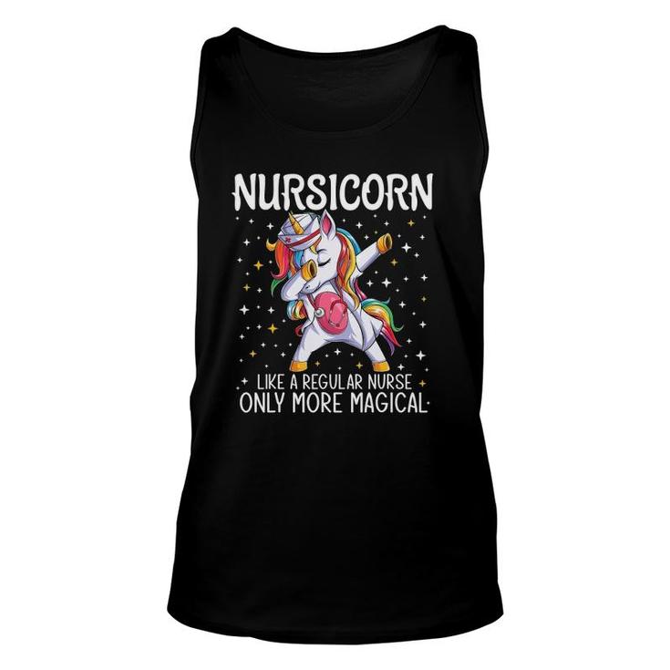 Dabbing Unicorn Nursicorn Funny Nurse Gift Women Men Cna Rn Unisex Tank Top