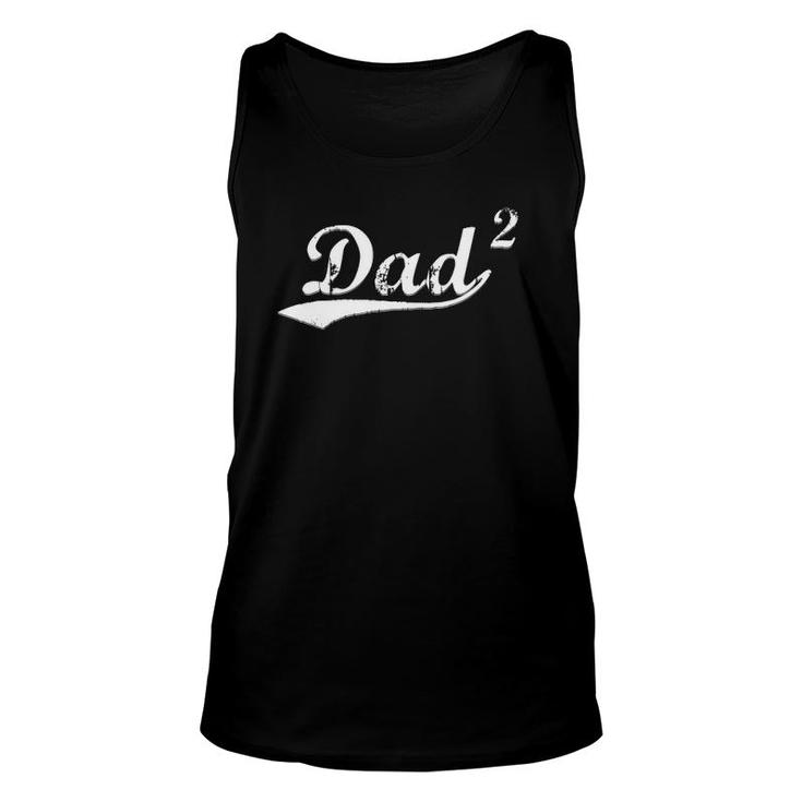 Mens Dad Of 2 Dad2 Father's Day For Father Of Two Kids Tank Top