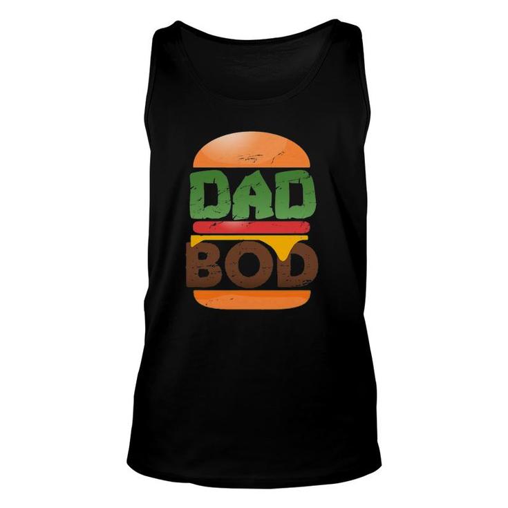 Dad Bod Cheeseburger Dad Body Hunk Father's Day Unisex Tank Top
