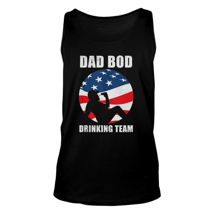 Mens Dad Bod Drinking Team American Us Flag Vintage Father's Day Tank Top