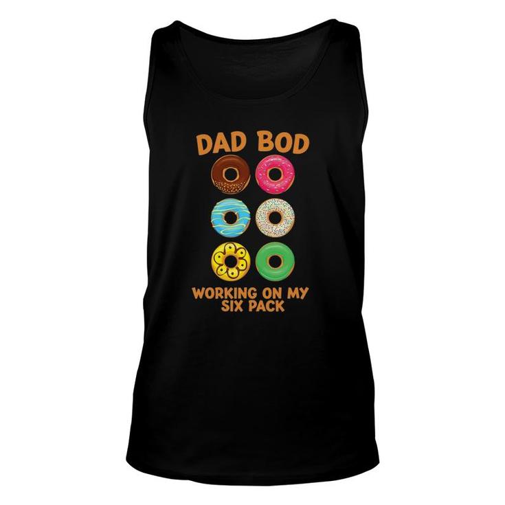 Dad Bod Working On My Six Pack Donut Funny Father's Day Unisex Tank Top