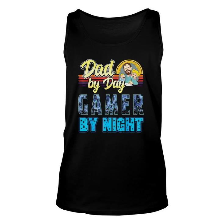 Dad By Day Gamer By Night Video Games Gaming Father Unisex Tank Top