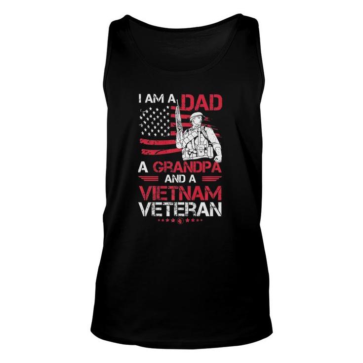 I Am A Dad A Grandpa And A Vietnam Veteran For Grandpas Tank Top