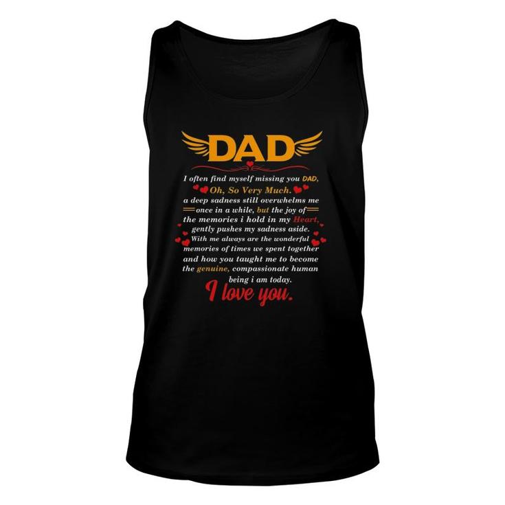 Dad I Often Find Myself Missing You Dad Father's Day Gift Unisex Tank Top