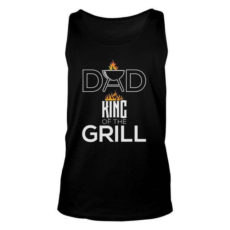 Dad King Of The Grill Funny Bbq Father's Day Barbecue Unisex Tank Top