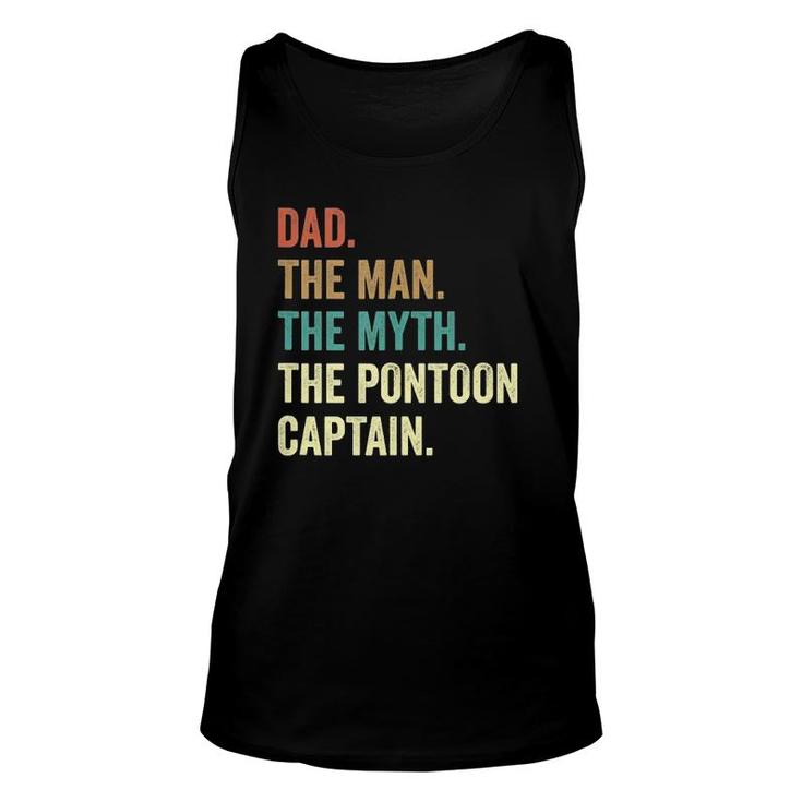 Dad Man Myth Pontoon Captain Funny Pontoon For Men  Unisex Tank Top