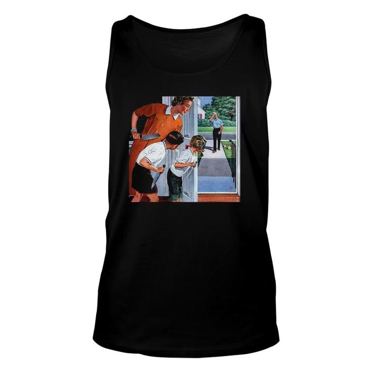 Dad Meme Tees Waiting For Dad To Come Home Meme Unisex Tank Top