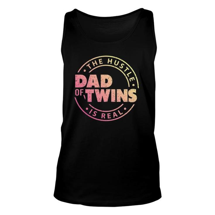 Mens Dad Of Twins New Dad To Be Tired Love Proud Cute Tank Top