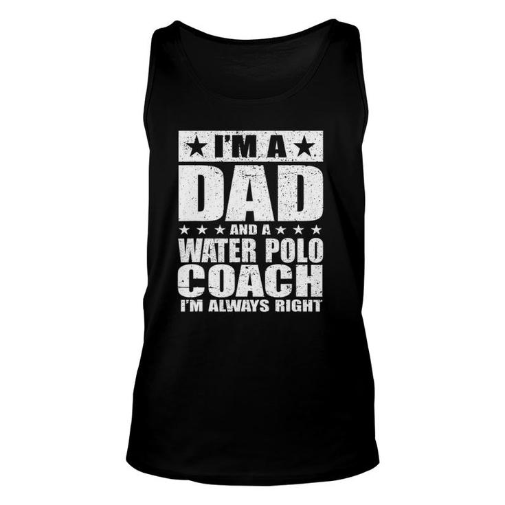 Dad Water Polo Coach Coaches Father's Day S Gift Unisex Tank Top