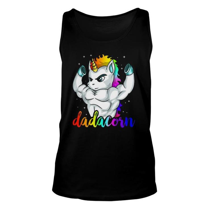 Dadacorn Unicorn Daddy Muscle Unique Family Gift Unisex Tank Top