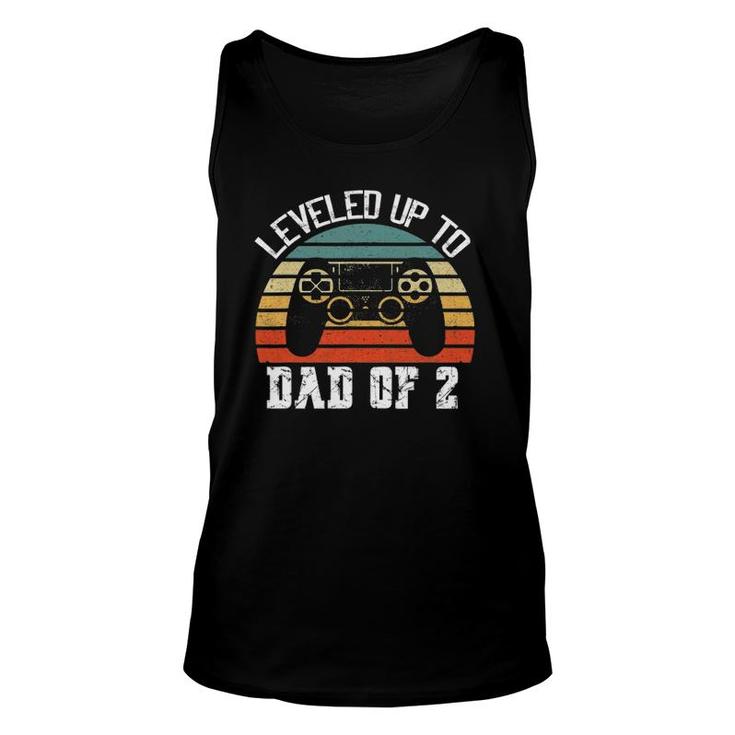Daddy Again Leveled Up To Dad Of 2 Dad Unisex Tank Top
