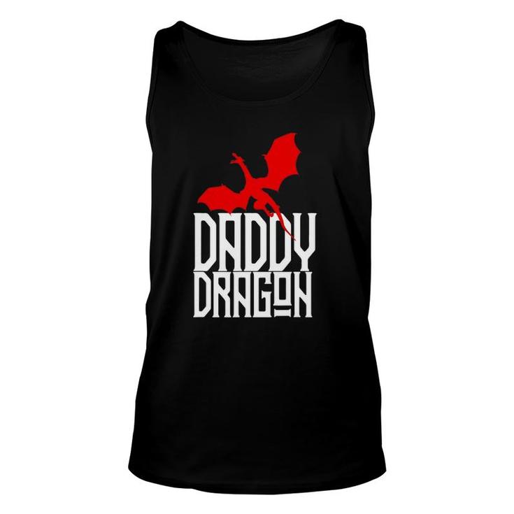 Daddy Dragon  Matching Family Tribe Red Dad Father Unisex Tank Top