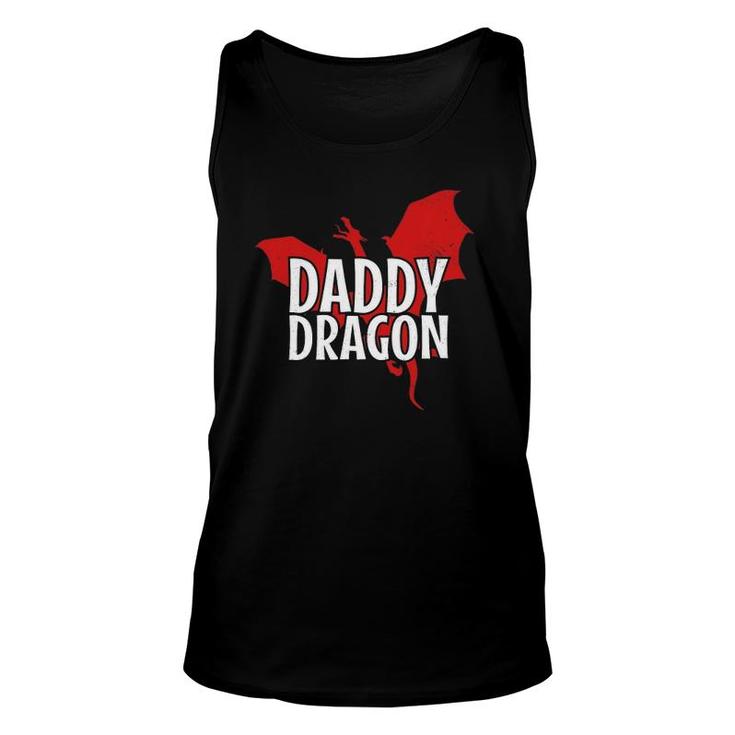 Daddy Dragon Mythical Legendary Creature Father's Day Dad Unisex Tank Top