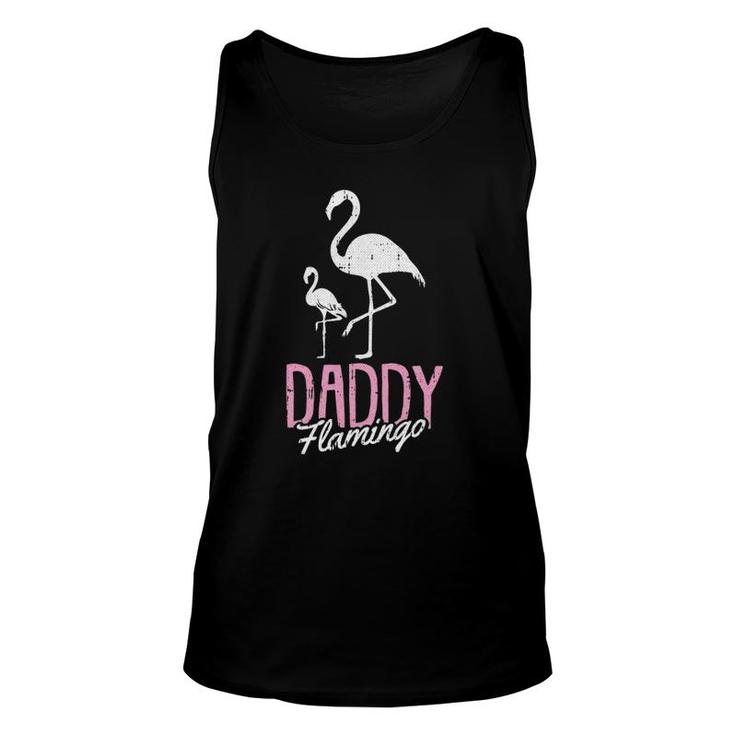 Daddy Flamingo Father's Day Cute Bird Summer Papa Dad-A Pops Tank Top