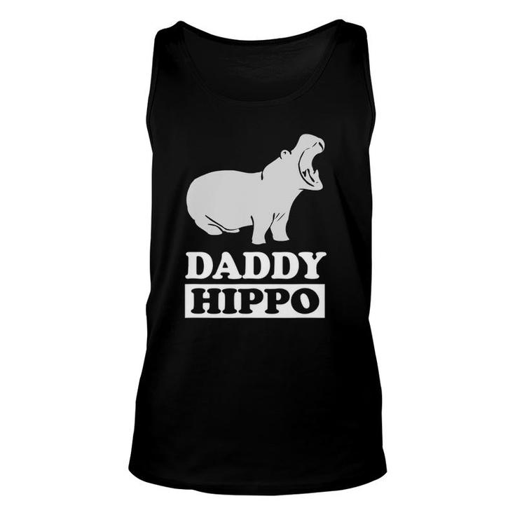 Daddy Hippo Animal Dad Funny Father Unisex Tank Top