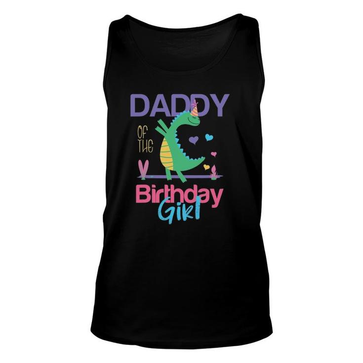 Daddy Of The Birthday Girl Dinosaur Theme Matching Family Unisex Tank Top