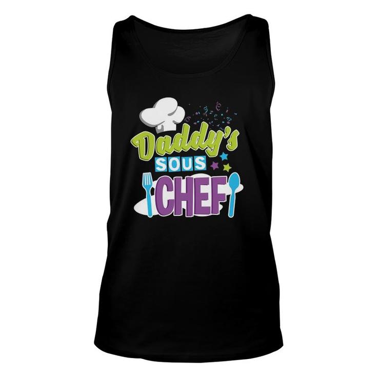 Daddy's Sous Chef Kid's Cooking Unisex Tank Top