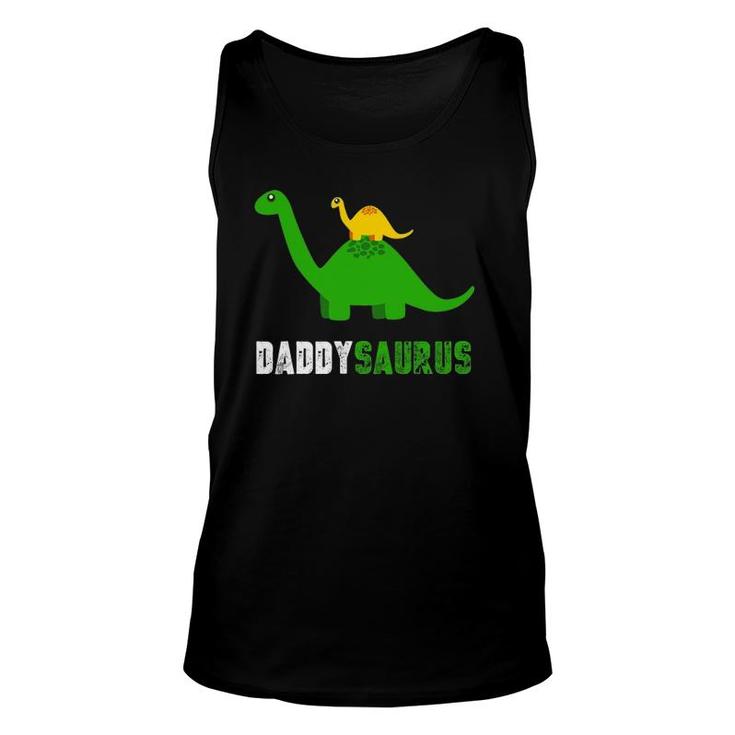 Daddysaurus  Funny Father Dinosaur Gift For Dad Unisex Tank Top