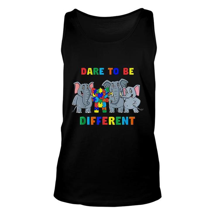 Dare To Be Different Elephants Unisex Tank Top