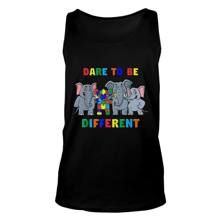 Dare To Be Different Elephants Unisex Tank Top