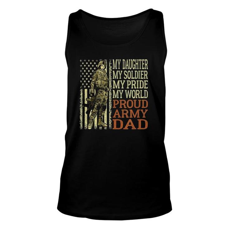Mens My Daughter My Soldier Hero Proud Army Dad Military Father Tank Top