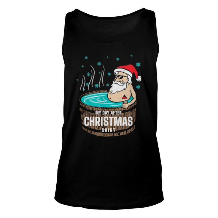 Day After Christmas Santa Hot Tubbing Relaxation  Unisex Tank Top