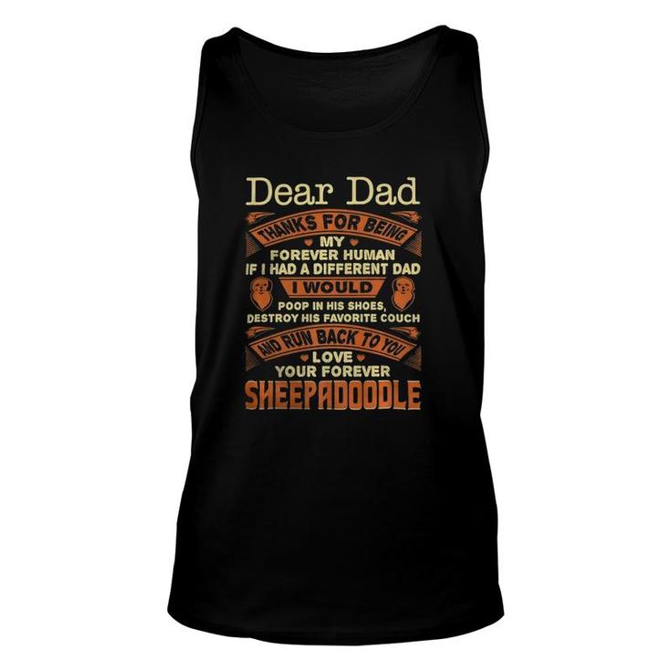Dear Dad Love Your Forever Sheepadoodle Gift Unisex Tank Top