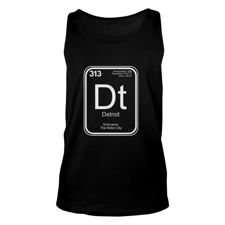 Detroit Periodic Table The Motor City Gift Unisex Tank Top