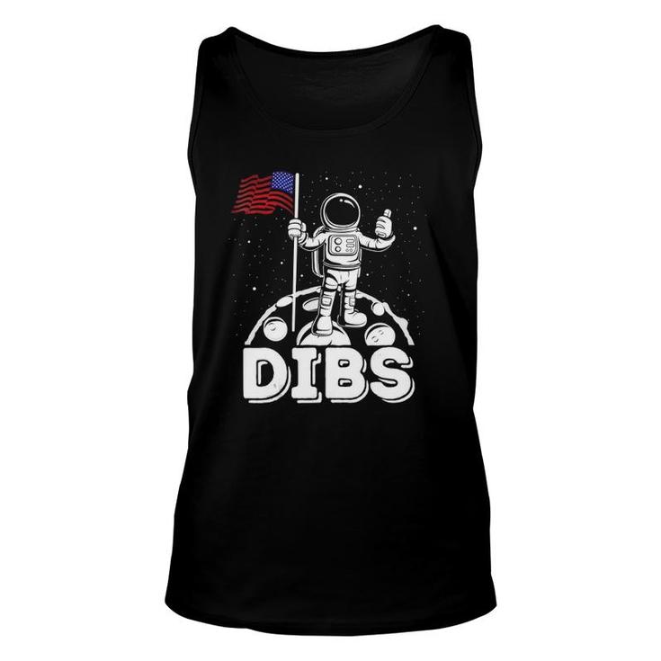 Dibs Flag On Moon Astronaut 4Th Of July Space Unisex Tank Top