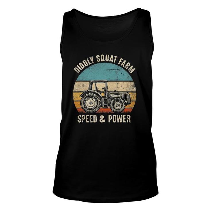 Diddly Squat Farm Speed And Power Tractor Farmer Vintage Unisex Tank Top