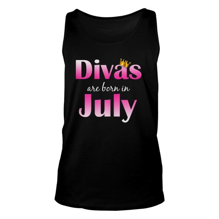 Divas Are Born In Julycute Bday Gift Unisex Tank Top
