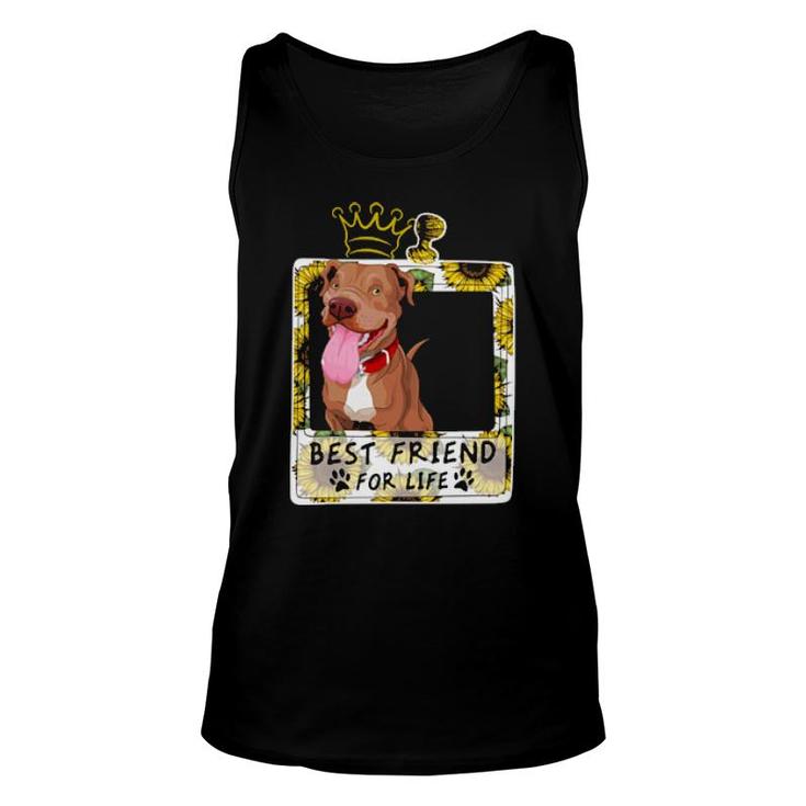 Dog Best Friend For Life For Pitbull Lovers 15 Paws Unisex Tank Top