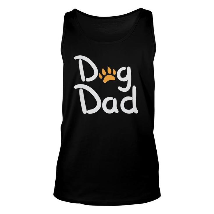 Dog Dad With Paw Print  Unisex Tank Top
