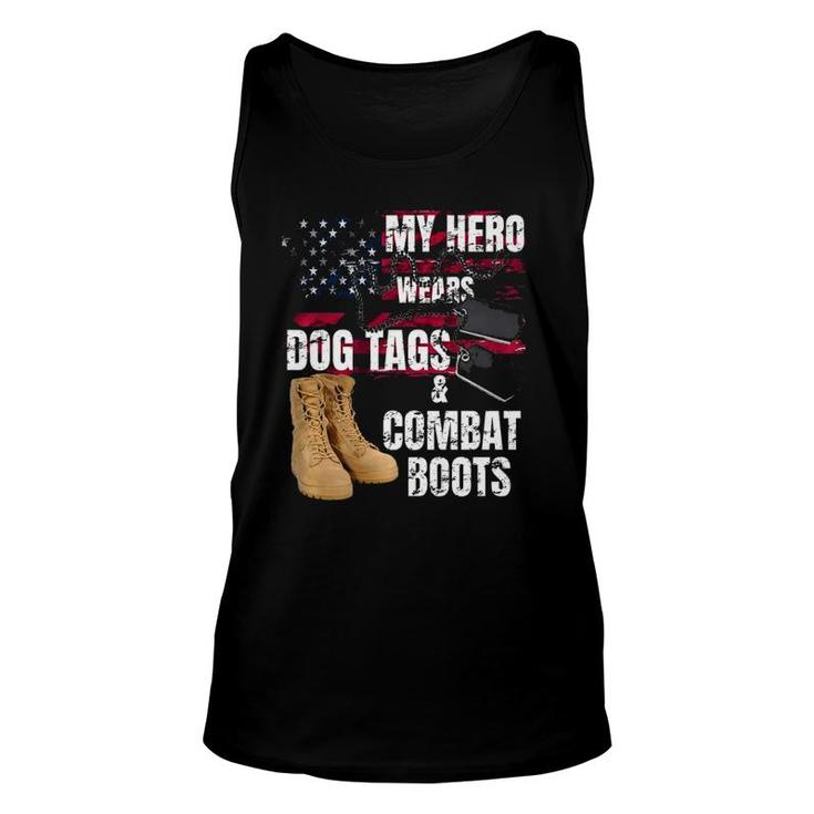 Dog Tags Military My Hero Wears Dog Tag Combat Boots Premium Tank Top