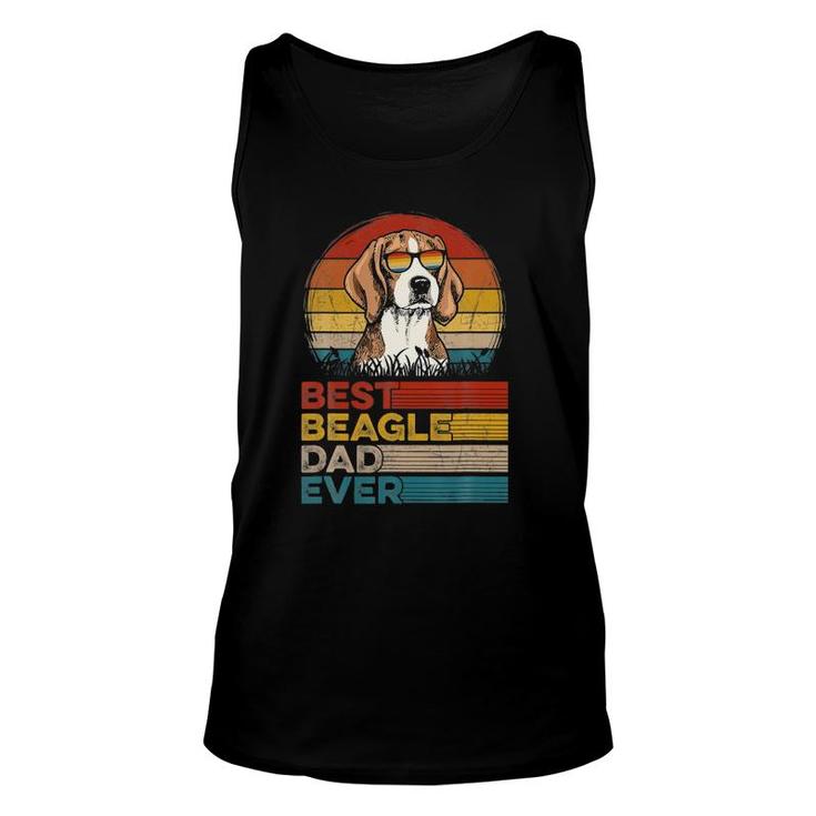 Dog Vintage Best Beagle Dad Ever Fathers Day Puppy Dog Dad Unisex Tank Top