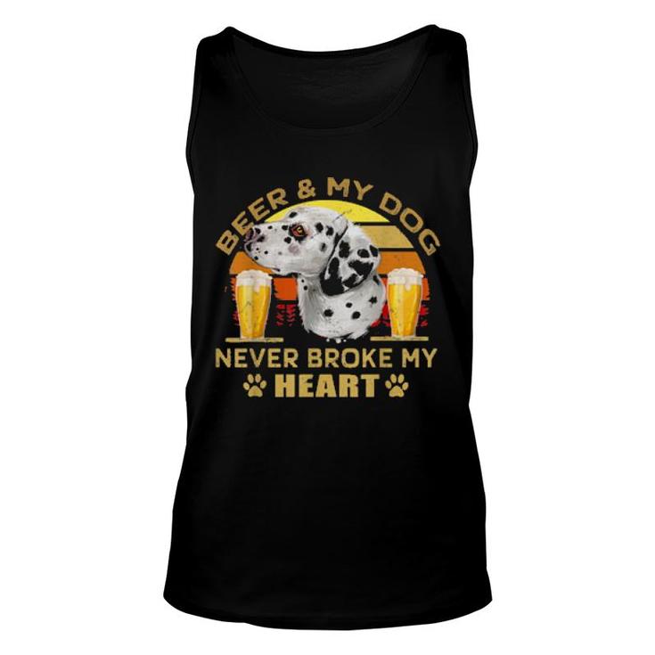 Dogs 365Dogs 365 Beer & Dalmatiner Hund Never Broke My Heart Tank Top
