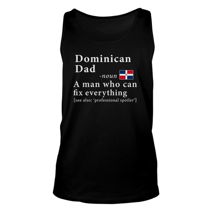 Mens Dominican Dad Definition Tee Dominican Republic Flag Fathers Tank Top