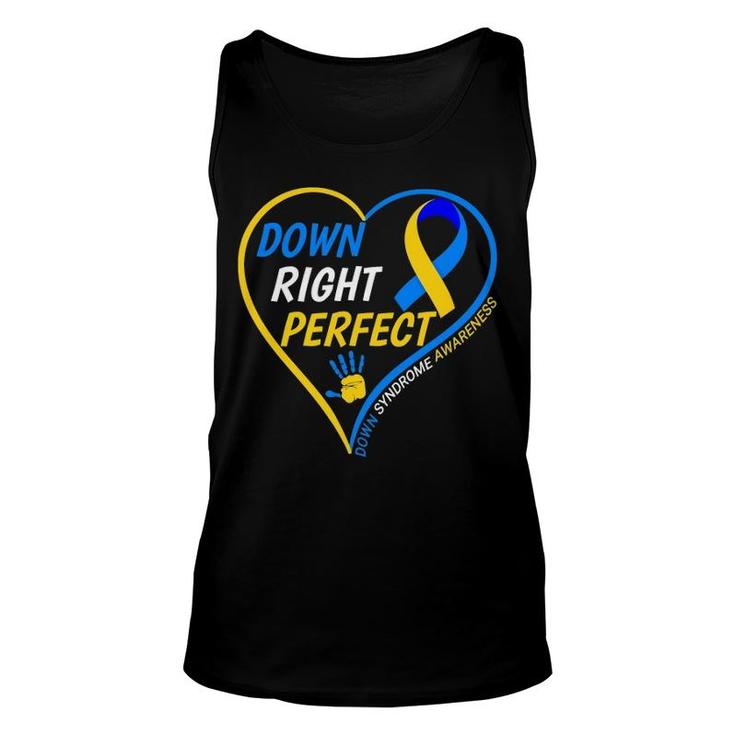 Down Right Perfect World Down Syndrome Day 2022 Ver2 Unisex Tank Top
