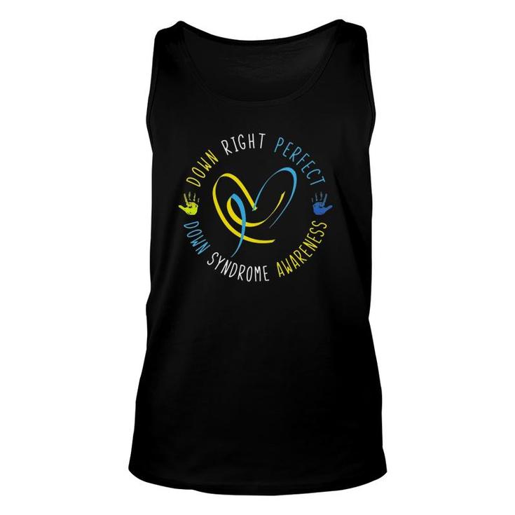 Womens Down Syndrome Awareness Day 21 March Down Right Perfect Tank Top
