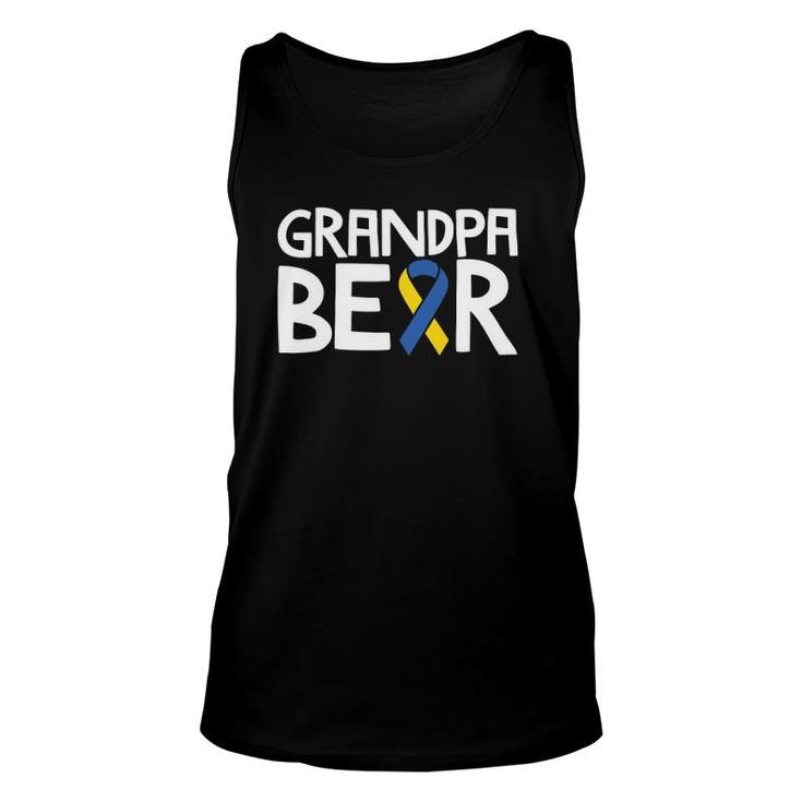 Down Syndrome Awareness S T21 Day  Grandpa Bear Unisex Tank Top
