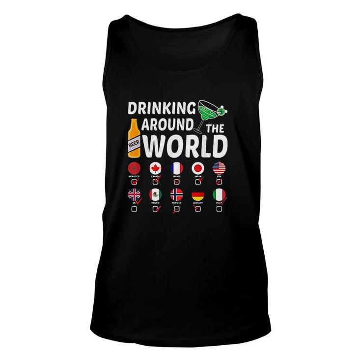 Drink Around The World Drinking Lover Gifts Unisex Tank Top