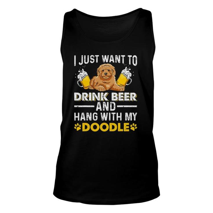 Drink Beer Hang With My DoodleGoldendoodle Lover Unisex Tank Top