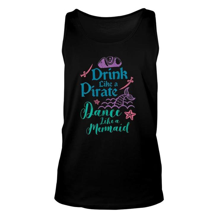 Womens Drink Like A Pirate Dance Like A Mermaid Summer Cruise Tank Top Tank Top