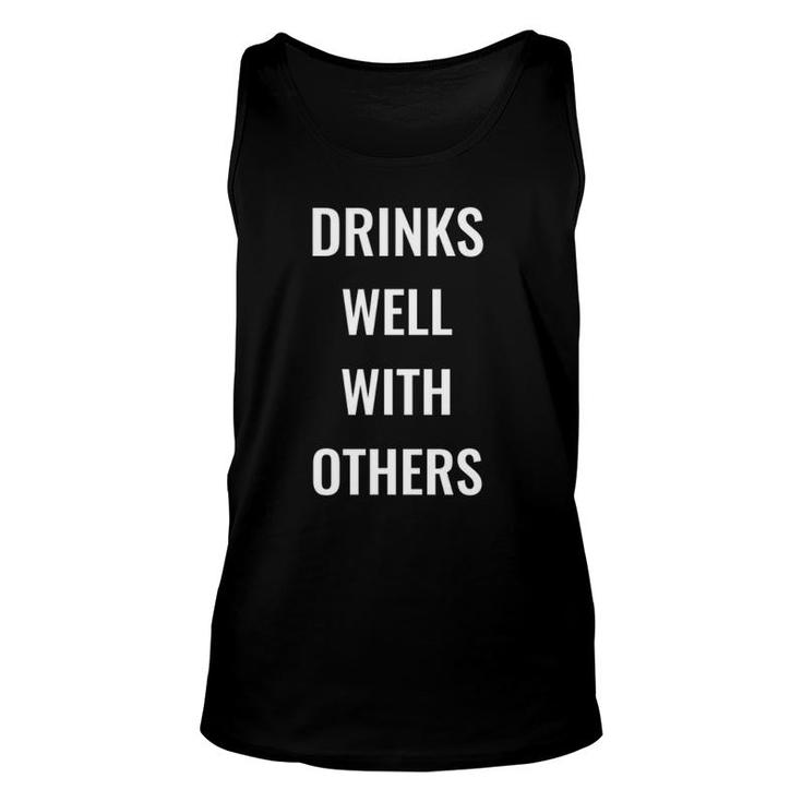 Drinks Well With Others St Patty's Drinking Unisex Tank Top