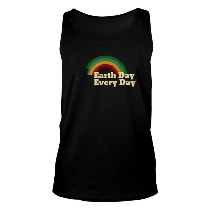 Earth Day Everyday Vintage Rainbow Pine Tree Unisex Tank Top