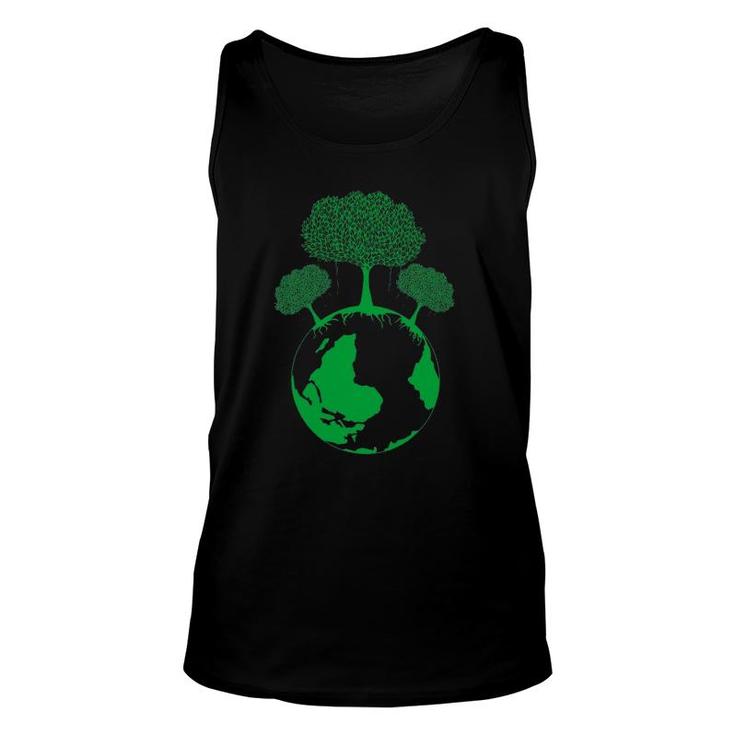 Earth Day  Planet Gift Idea Earth Growing Trees Unisex Tank Top
