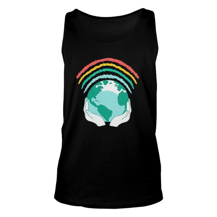 Earth Rainbow Save The Earth Unisex Tank Top